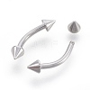 304 Stainless Steel Nose Studs Nose Piercing Jewelry EJEW-L207-F01-2