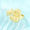 Ocean Brass Cuff Open Rings KK-CBA5A76-04G-05-2