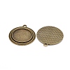 Vintage Tibetan Style Alloy Pendant Cabochon Bezel Settings TIBEP-M018-139AB-NF-2