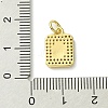 Rack Plating Brass Micro Pave Clear Cubic Zirconia Charms KK-G501-01E-G-3
