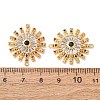 Brass Micro Pave Colorful Cubic Zirconia Connector Charms CU-CBA4579-05G-A-2