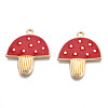 Autumn Theme Rack Plating Alloy Enamel Pendants PALLOY-N172-027-2