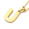 Ion Plating(IP) Initial Letter 304 Stainless Steel Pendant Necklaces NJEW-M199-01G-U-2
