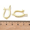 Brass Micro Pave Clear Cubic Zirconia Hoop Earring Findings EJEW-C185-01G-03-2