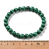 Natural Malachite Beaded Stretch Bracelets BJEW-A045-01C-5