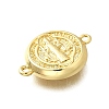 Brass Saint Benedict Medal Connector Charms KK-P295-44A-G-2