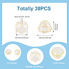 30Pcs UV Plating Acrylic Bead Caps PACR-TA0001-17D-4