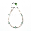 Natural Amazonite Beaded Bracelets BJEW-JB05313-02-1