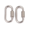 Non-Tarnish 304 Stainless Steel Screw Carabiner Lock Charms STAS-K192-01P-A-1