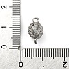 Brass Micro Pave Clear Cubic Zirconia Connector Charms KK-A230-06C-P-3