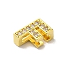 Brass Micro Pave Cubic Zirconia Beads KK-H487-25G-06-2