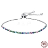 Anti-Tarnish Colorful Cubic Zirconia Tennis Bracelet BJEW-I314-003P-1