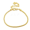 3mm Rack Plating Brass European Style Round Snake Chain Bracelets for Jewelry Making BJEW-B106-10G-1