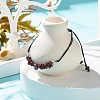 Natural Garnet Chips Braided Bead Bracelet BJEW-JB08019-12-2