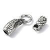Tibetan Style 304 Stainless Steel Spring Gate Rings FIND-Z046-06AS-06-3