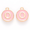 Golden Plated Alloy Enamel Charms X-ENAM-S118-07O-1