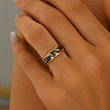 Irregular Pattern Brass Finger Rings for Women YY3361-4-2
