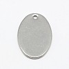 Tarnish Resistant 201 Stainless Steel Stamping Blank Flat Oval Pendants STAS-M037-06-1