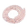 Electroplate Transparent Glass Beads Strands EGLA-Q132-4MM-A01-2