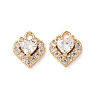 Valentine's Day Brass Micro Pave Cubic Zirconia Charms CU-K002-38G-I-1
