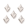 925 Sterling Silver Micro Pave Clear Cubic Zirconia Slide Charms STER-P061-02A-P-1