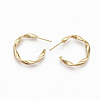 Semicircular Brass Stud Earrings LS-KK-Q762-016G-NF-2