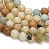 Natural Flower Amazonite Beads Strands GG-CBA6382-A04-8mm-01-3