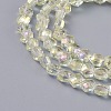 Electroplate Glass Beads Strands EGLA-F143-FR04-3