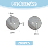 250Pcs 2-Hole Flat Round Shell Buttons SHEL-HS0001-02-2