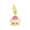 Real 18K Gold Plated Rack Plating Brass Enamel Charms KK-M293-28G-02-1