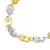 304 Stainless Steel Heart Link Bracelets for Women BJEW-A007-02GP-2