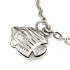 Non-Tarnish Summer Beach 304 Stainless Steel Cable Chains Fish Charm Bracelets BJEW-P334-04P-2