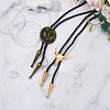 HOBBIESAY 2Pcs 2 Style Adjustable Vintage PU Leather Bolo Ties NJEW-HY0001-01-5