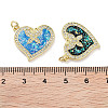 Brass Micro Pave Clear Cubic Zirconia Pendants KK-L213-006G-3