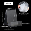 6Pcs Acrylic Book Stand for Kitchen Counter ODIS-SP0001-04C-2