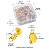 50Pcs 2 Colors Iron Clip-on Earring Settings IFIN-YW0003-02-3