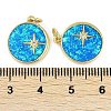 Rack Plating Brass Micro Pave Clear Cubic Zirconia Pendants X-KK-U032-18G-3