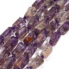 Natural Purple Phantom Quartz/Purple Lodolite Quartz Beads Strands GG-CBACBBC-A01-01-2