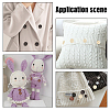 100Pcs 5 Colors 2-Hole Pearwood Buttons BUTT-HS0001-03-6