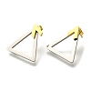 Ion Plating(IP) 304 Stainless Steel Hollow Triangle Stud Earrings EJEW-C118-05D-2