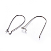 Brass Hoop Earrings Findings Kidney Ear Wires X-EC221-B-2