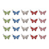 30Pcs 5 Colors Zinc Alloy Butterfly Jewelry Charms FIND-TA0001-61-16