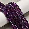 Dyed Natural Agate Beads Strands G-G203-10B-10mm-1