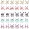 CHGCRAFT 30Pcs 5 Colors Handmade Polyester Organza Bowknot Ornament Accessories DIY-CA0004-79-1