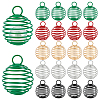 50Pcs 5 Colors Spray Painted Stainless Steel Wire Pendants FIND-PH0027-06-1