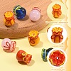 8Pcs 4 Colors Imitation Jade Glass Beads GLAA-YW0005-60-4
