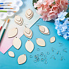 DIY Unfinished Wooden Pendant Earring Making Kits DIY-YS0001-16-5