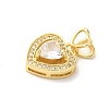 Rack Plating Brass Cubic Zirconia Pendants KK-Z056-14G-02-2