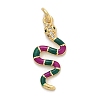 Brass Micro Pave Cubic Zirconia Pendants KK-H494-01G-04-1