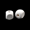 Spray Painted Wooden Beads WOOD-P021-01B-30-3